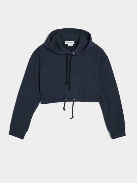 Cotton Back Pile Hoody, Navy