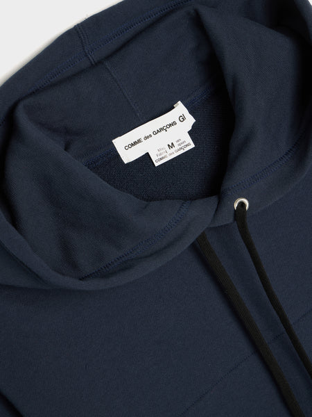 Cotton Back Pile Hoody, Navy