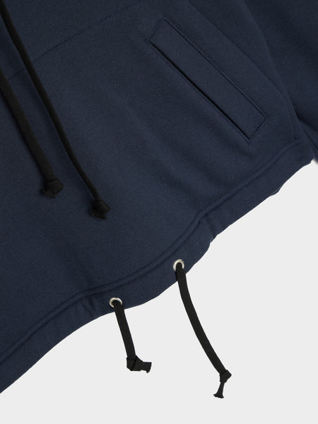 Cotton Back Pile Hoody, Navy