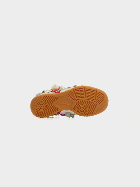 CDG Girl x Mizuno Embellished School Shoes, White