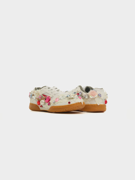 CDG Girl x Mizuno Embellished School Shoes, White