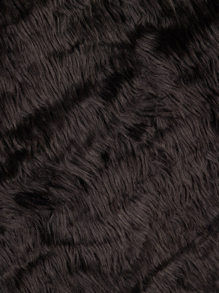 Bright Pique Acrylic Polyester Fake Fur T-Shirt, Black