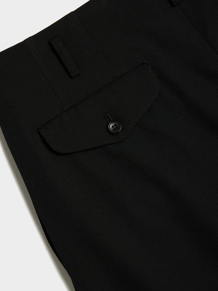Wool Gabardine Pant, Black