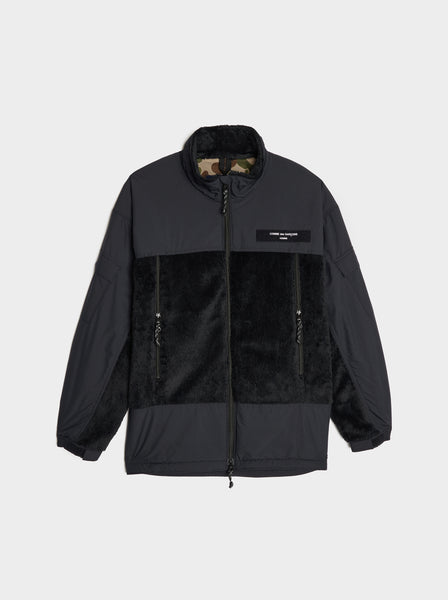 Poly Fleece Boa Jacket, Black