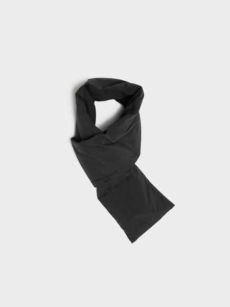 Logo Polyester Fleeced Scarve, Black