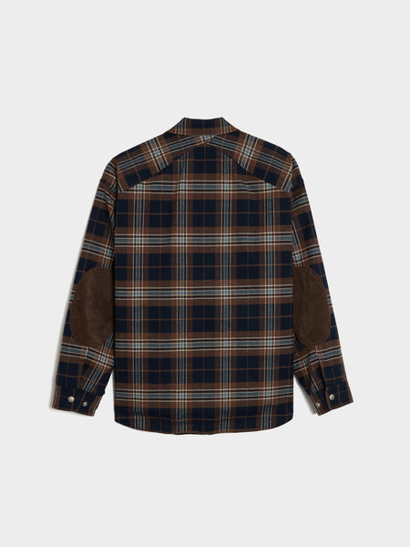 Cotton Triple Layer Check Flannel, Brown