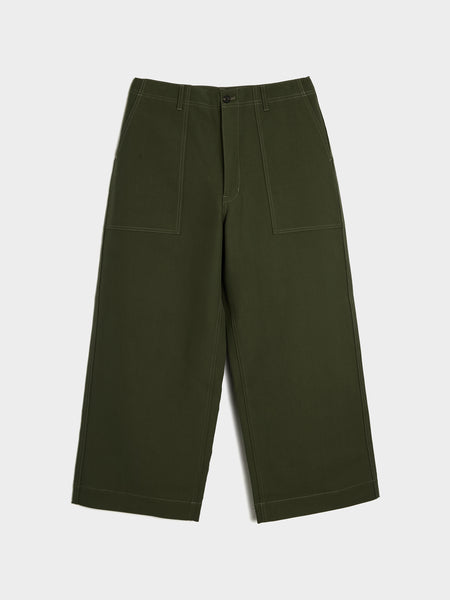 Cotton Double Weave Deep Pocket Trouser, Khaki