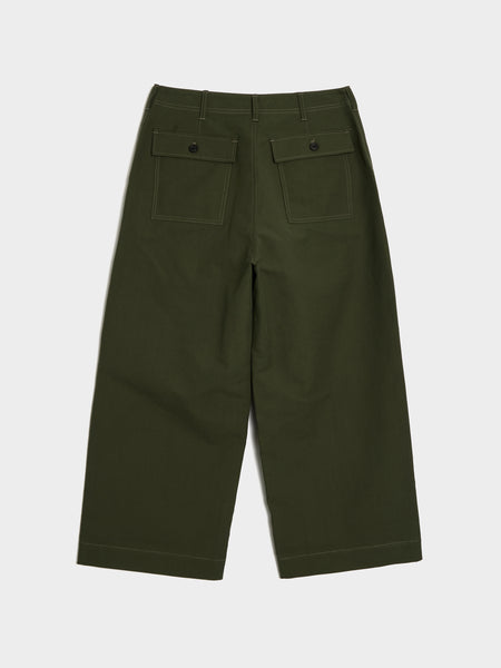 Cotton Double Weave Deep Pocket Trouser, Khaki