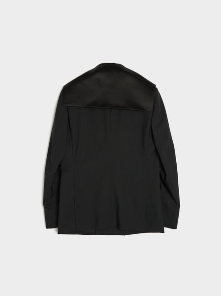 Detachable Collar Jacket, Black / Black