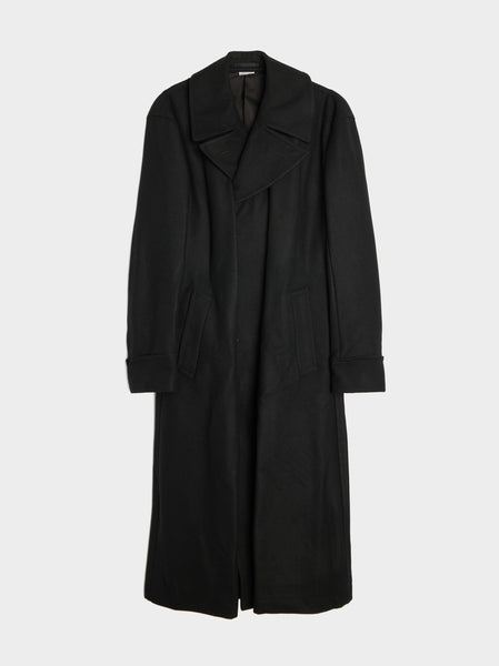Wool Short Bieber Coat, Black