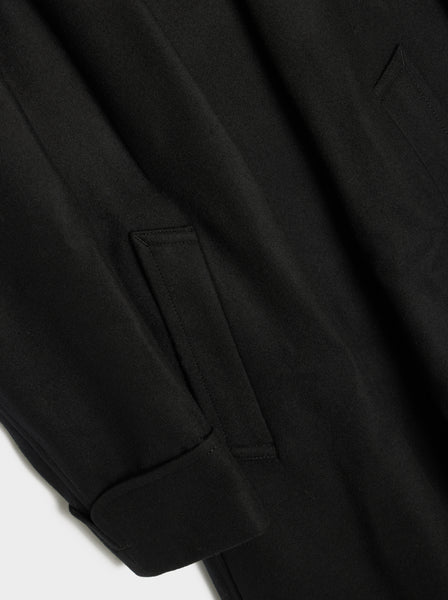 Wool Short Bieber Coat, Black