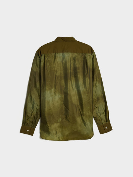 Cotton Broad Garment Treated Shirt, Khaki