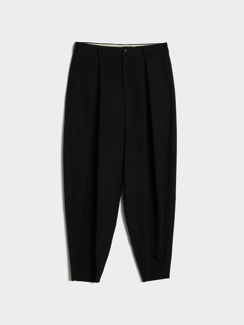 Wool Gabardine Medium Pant, Black