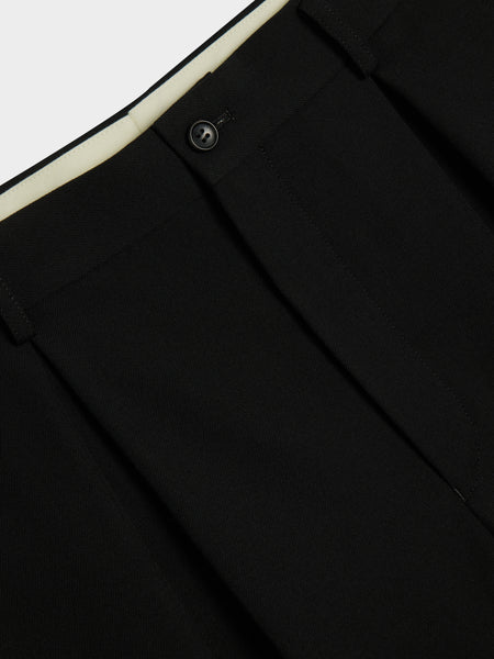 Wool Gabardine Medium Pant, Black