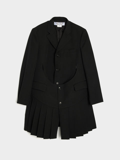 Wool Gabardine Medium Jacket II, Black