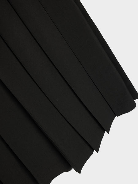 Wool Tropical Skirt, Black