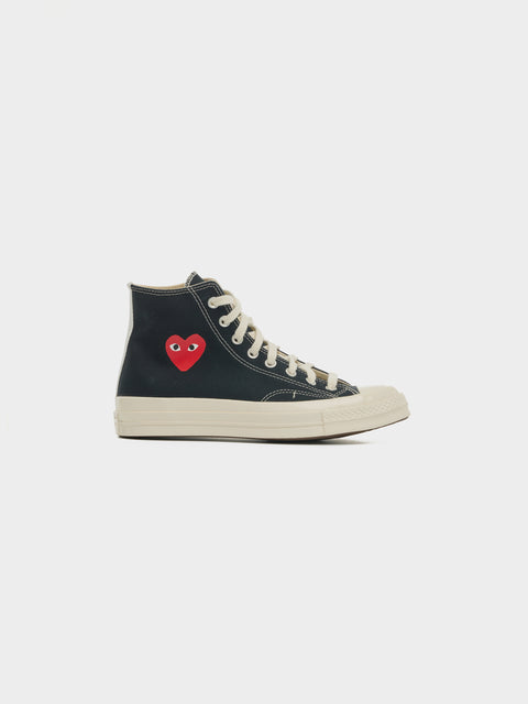 Play Converse Small Red Heart Chuck 70 Hi, Black