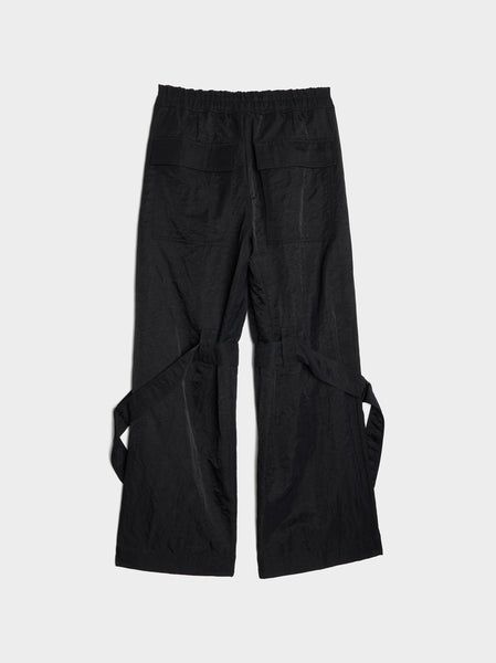 Front Patch Pockets Water-repellent Pant, Black