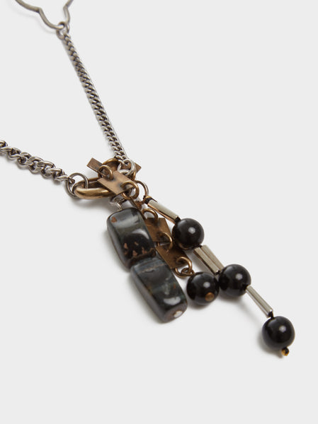 Stone Key Chain Necklace, Tiger-Eye