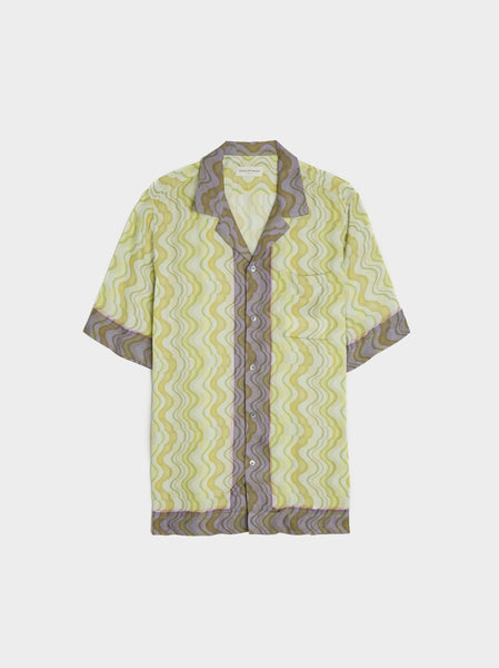 Midweight Engineered Printed Hawaiian SL, Lime