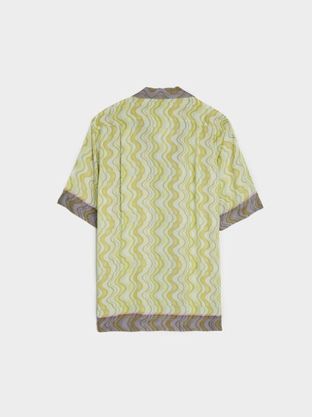 Midweight Engineered Printed Hawaiian SL, Lime