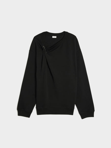 Loose Fit Pin Detail Sweatshirt, Black