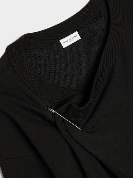 Loose Fit Pin Detail Sweatshirt, Black