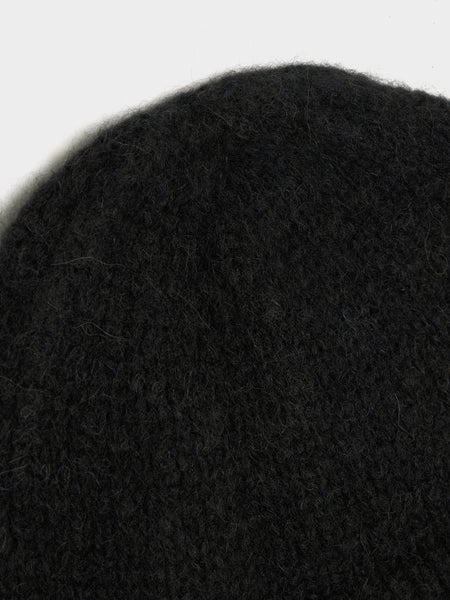 Alpaca Merino Blend Beanie, Black