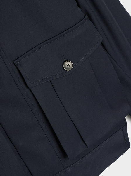 Reg Fit Cropped Jacket, Navy