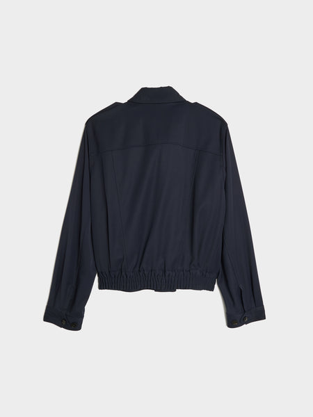 Reg Fit Cropped Jacket, Navy