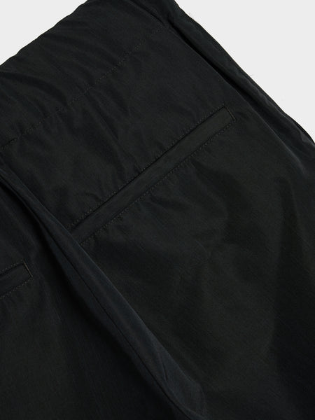 Thistle Print Wool Polyester Taffeta M.W. Pants, Indigo