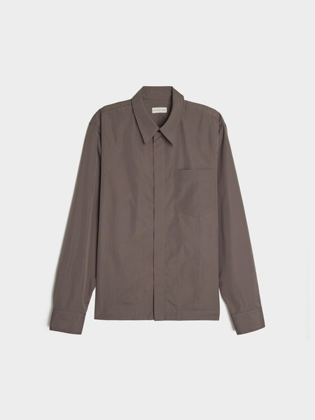 Reg Fit Zip Shirt, Grey