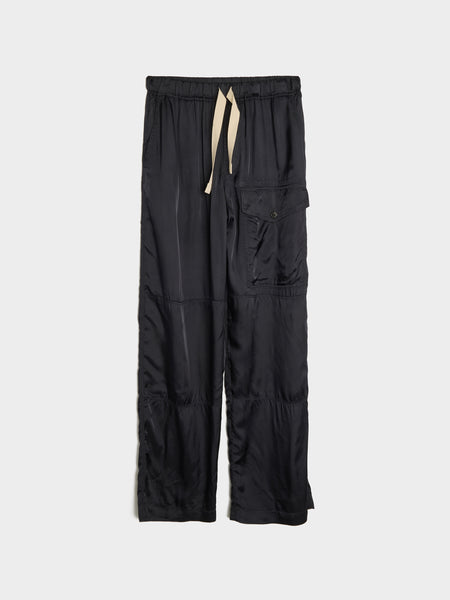 Loose Fit Highwaist Cargo Pant, Navy