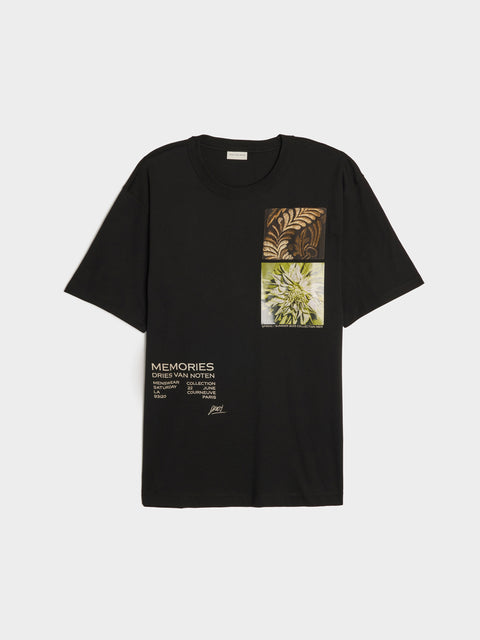 Medium Fitted Print T-Shirt, Black