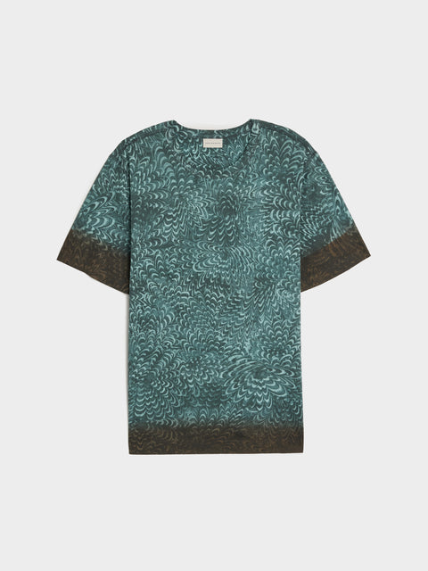 Hubba Print T-Shirt, Petrol