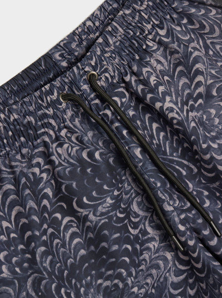 Printed Swim Short, Navy