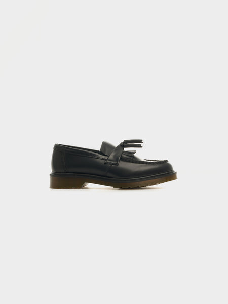 Adrian Smooth Leather Tassel Loafers, Black