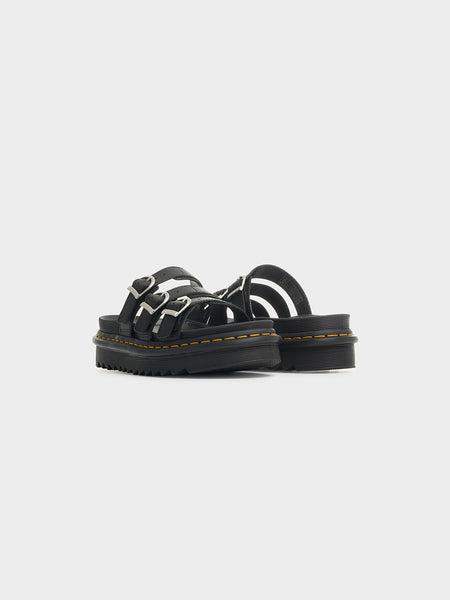 Blaire Leather Slide Sandal, Black