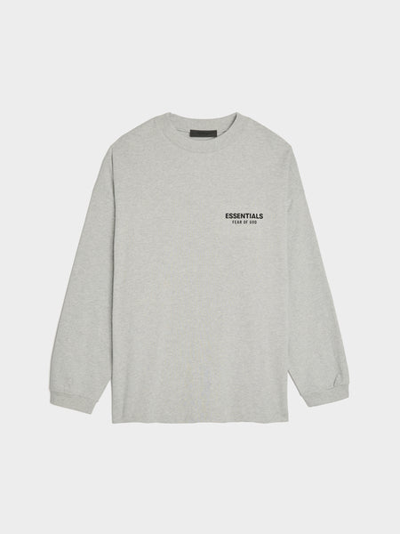 Jersey Long Sleeve Shirt, Light Heather Gray