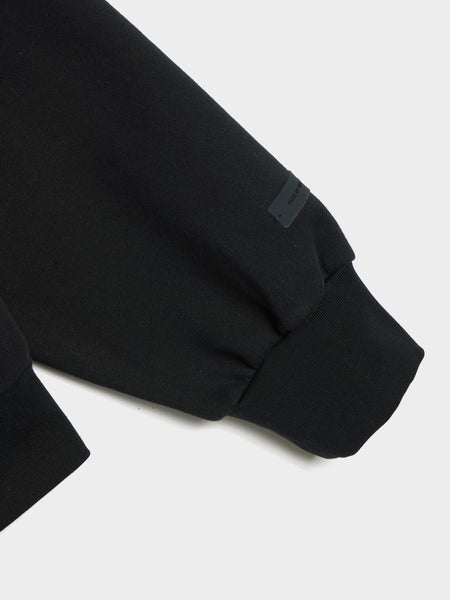 Classic Fit Fleece Crewneck, Jet Black