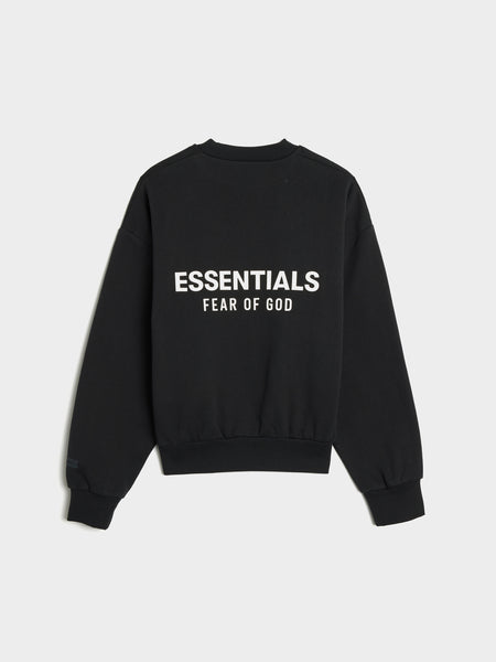 Classic Fit Fleece Crewneck, Jet Black