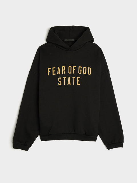 Fleece Hoodie, Black