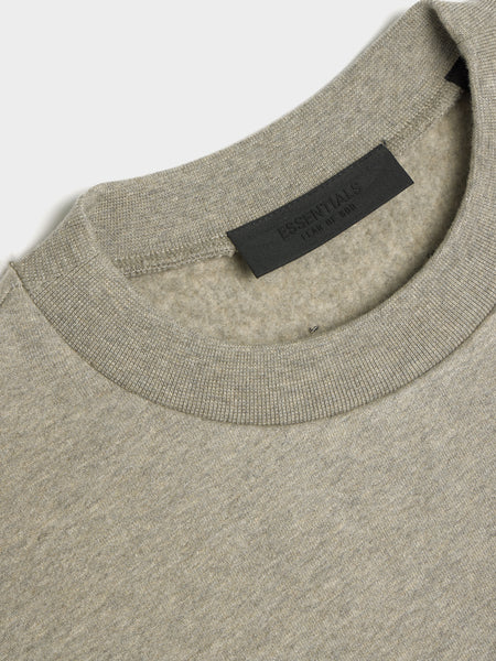 Fleece Crewneck, Dark Heather