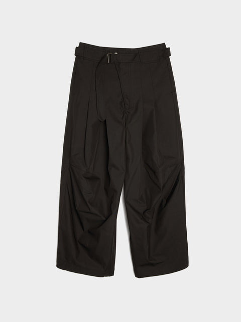 Wide Belted Trousers V1, Black