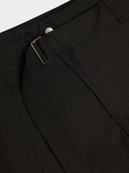 Wide Belted Trousers V1, Black