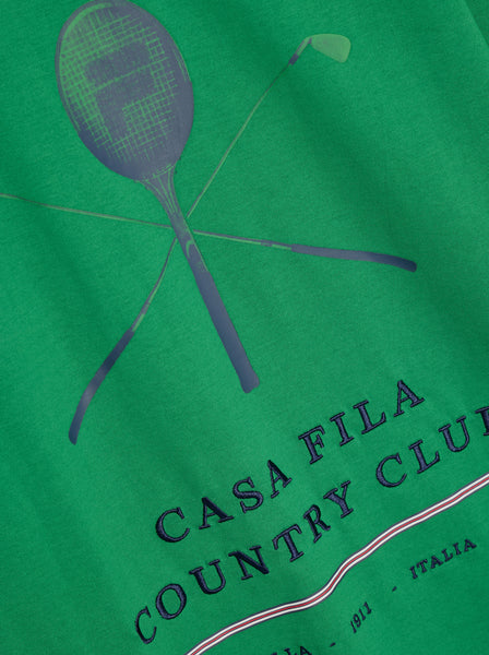 Country Club Racquet Box Tee, FILA Green