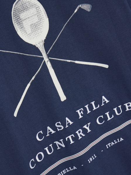 Country Club Racquet Box Tee, FILA Navy