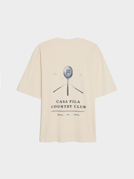 Country Club Racquet Box Tee, Gardenia