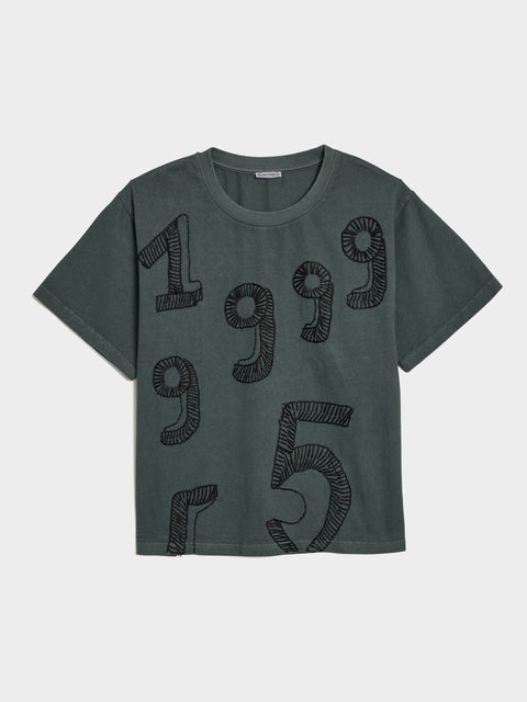 Embroidered 1995 T-shirt, Gray