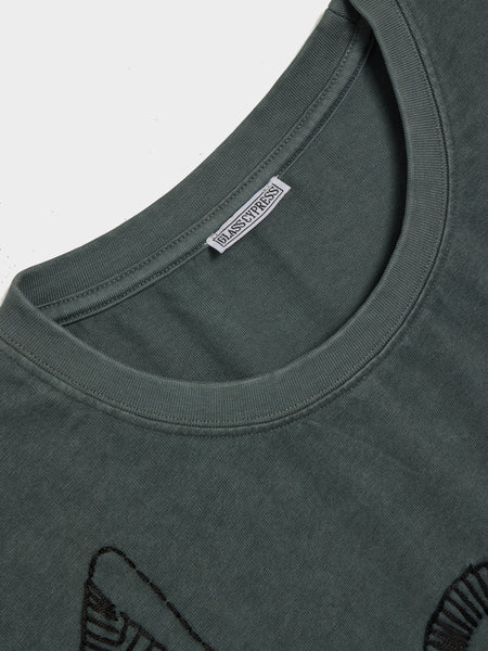 Embroidered 1995 T-shirt, Gray
